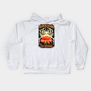 Beware of the rose, It bites Skeleton Spider Kids Hoodie